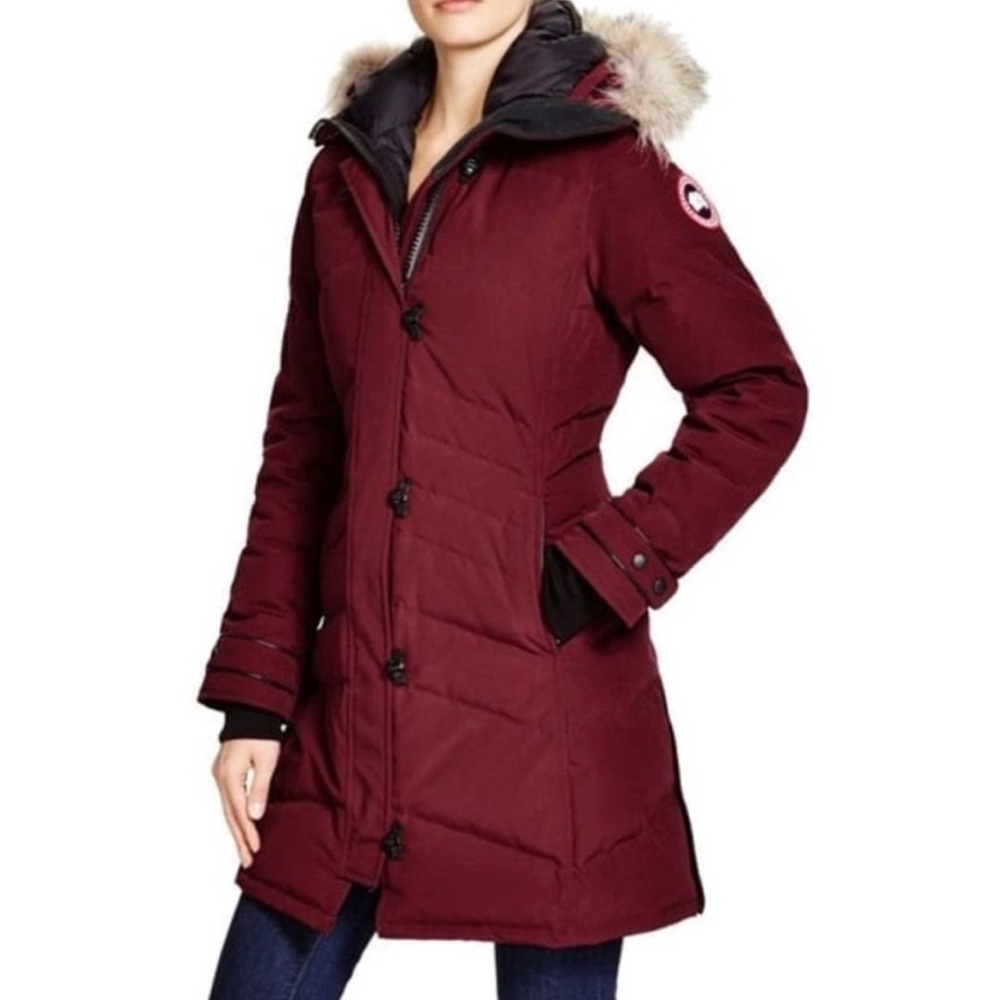 Canada Goose Lorette Parka in Burgundy women’s size XS elderberry